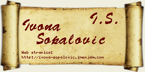 Ivona Šopalović vizit kartica